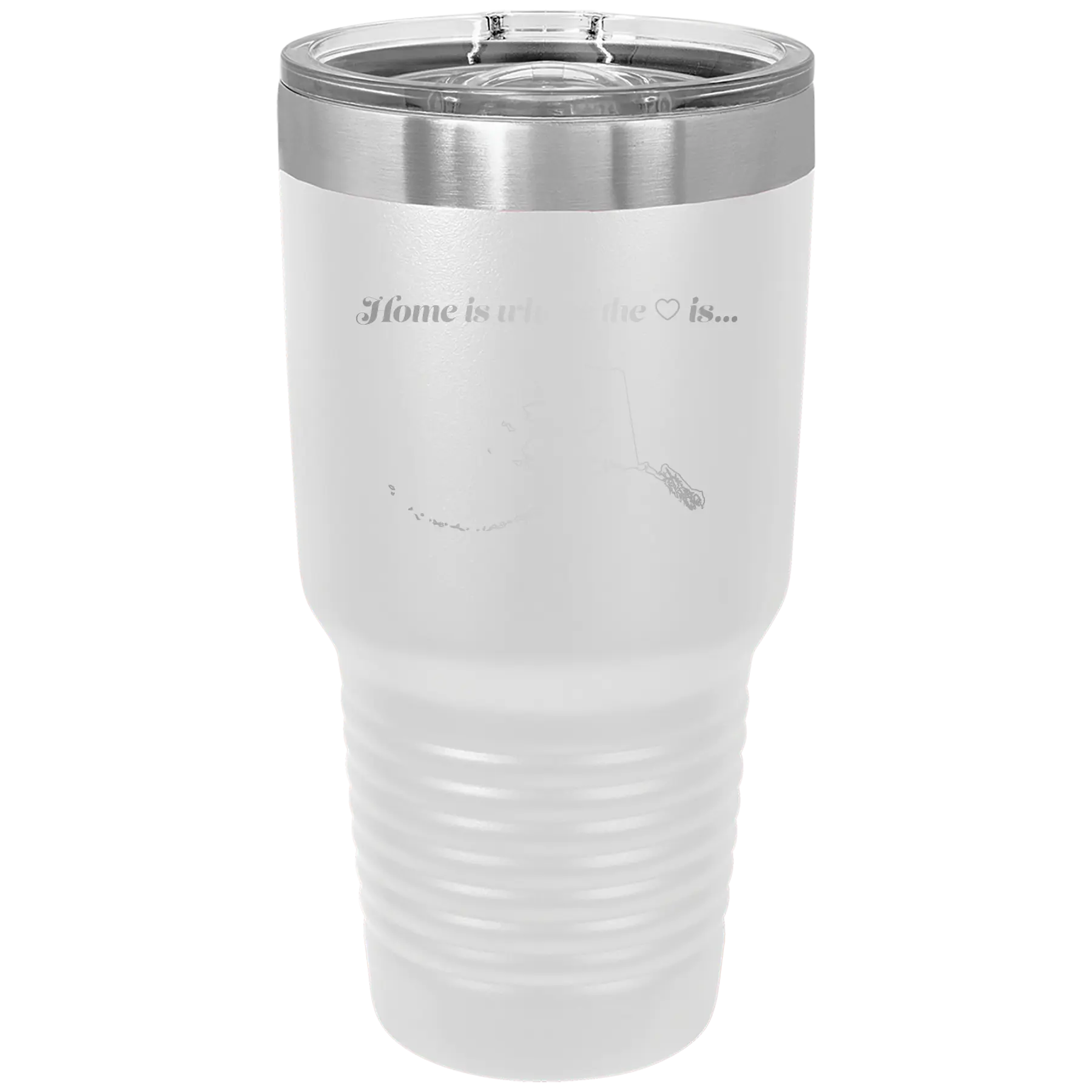 Alaska Heart 30 oz Tumbler | White