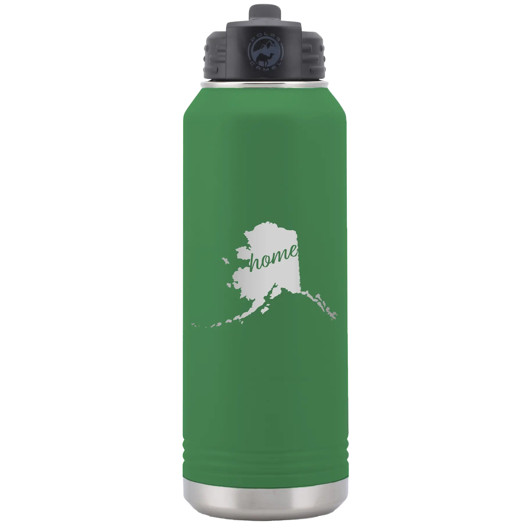 Alaska Home 32 oz Water Bottle | Green