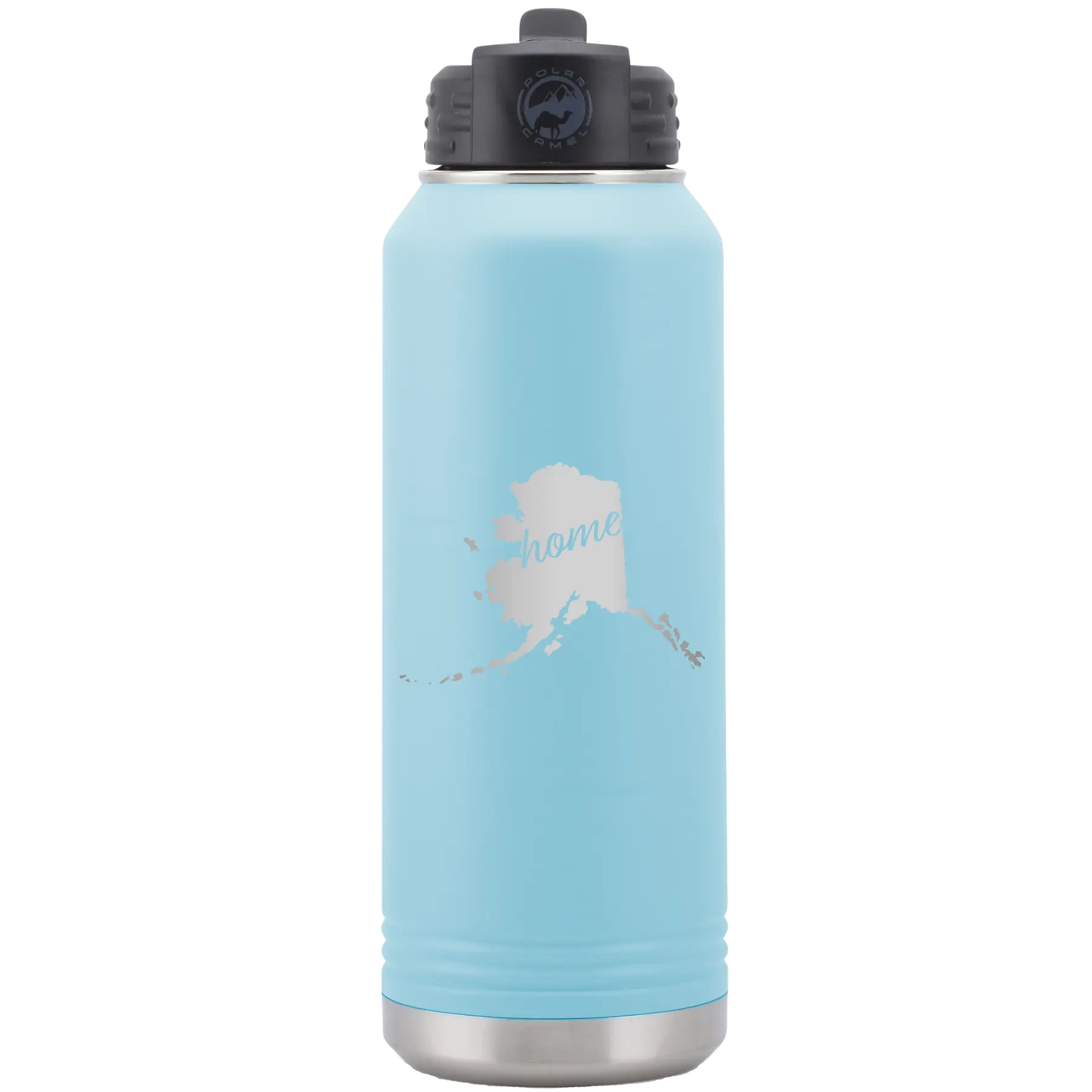 Alaska Home 32 oz Water Bottle | Light Blue