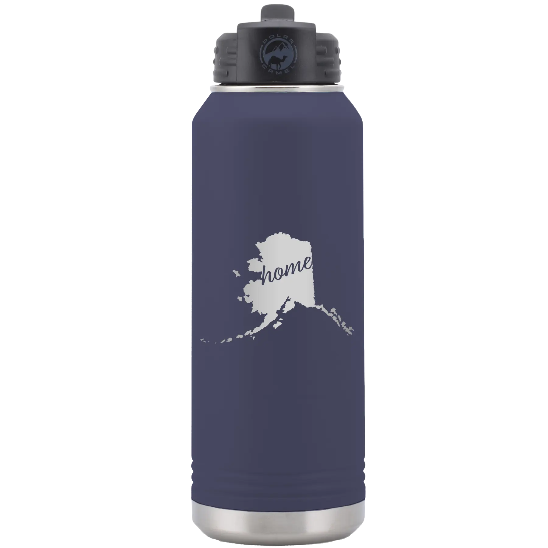 Alaska Home 32 oz Water Bottle | Navy