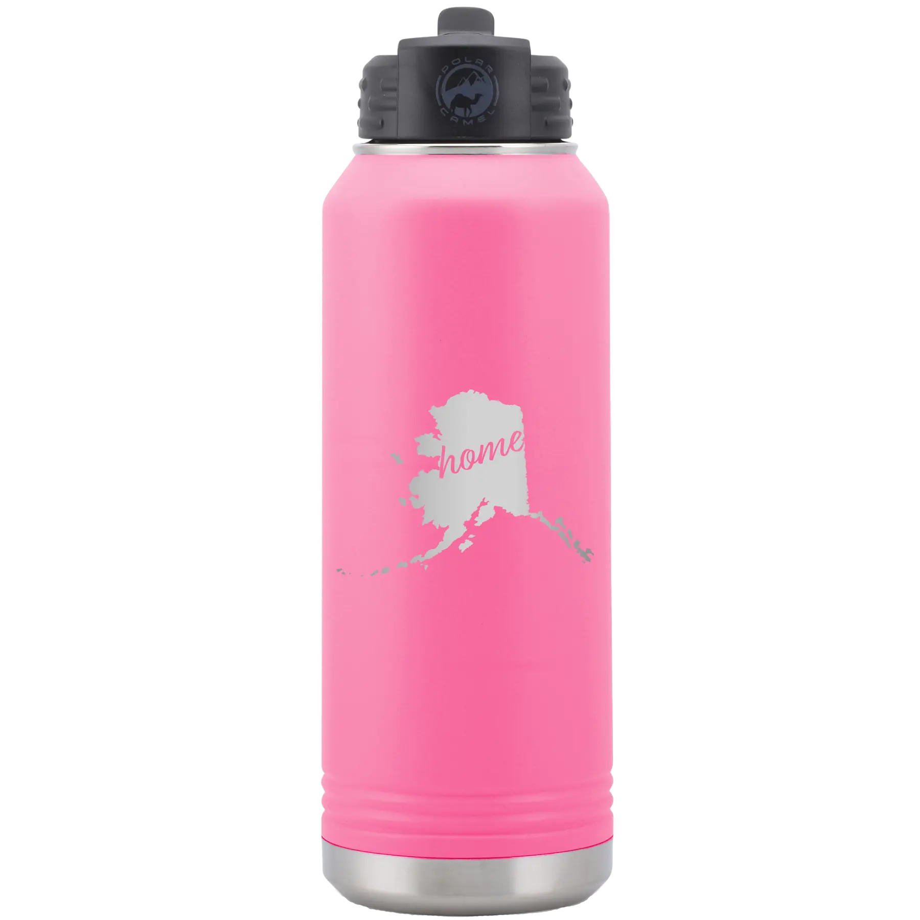 Alaska Home 32 oz Water Bottle | Pink