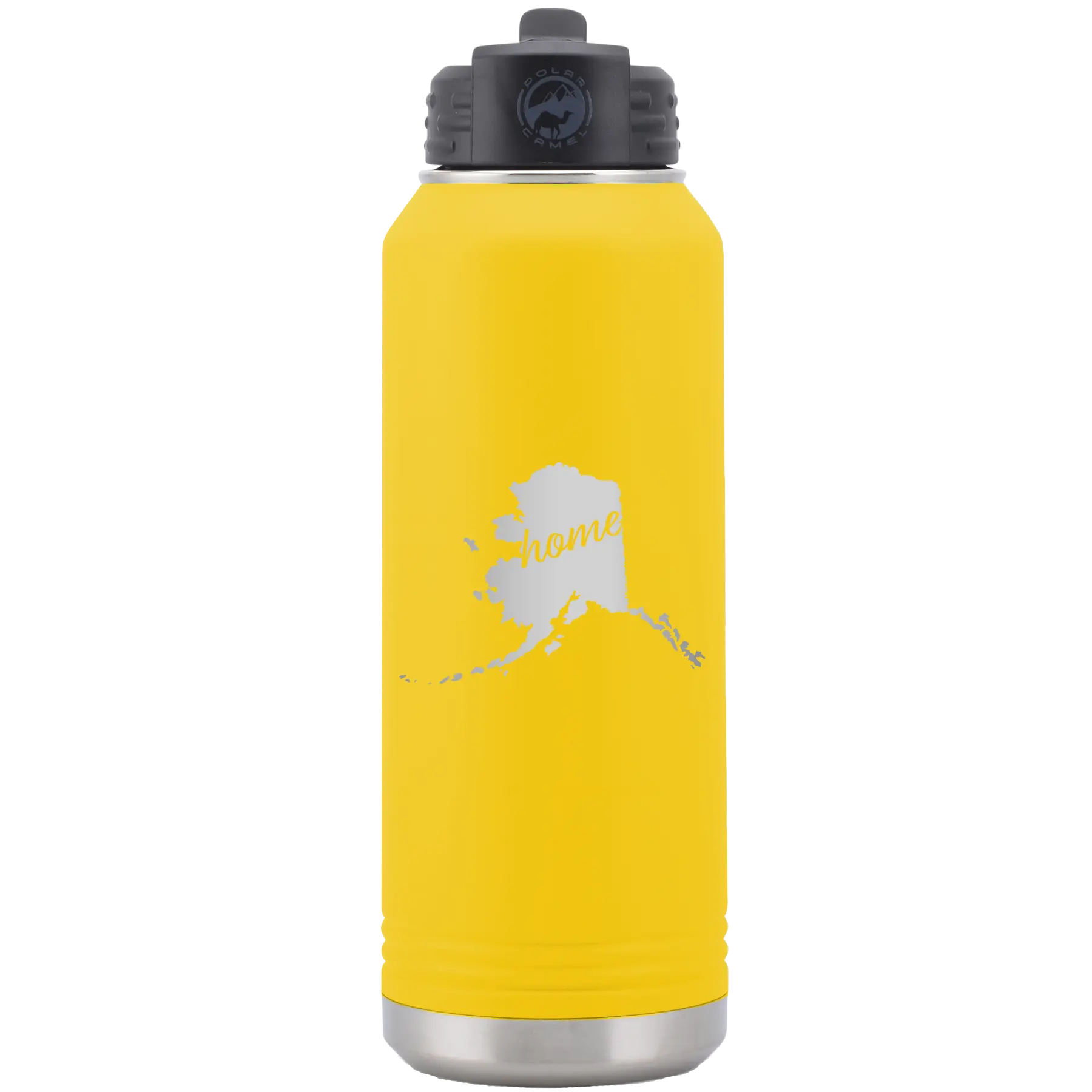 Alaska Home 32 oz Water Bottle | Yellow